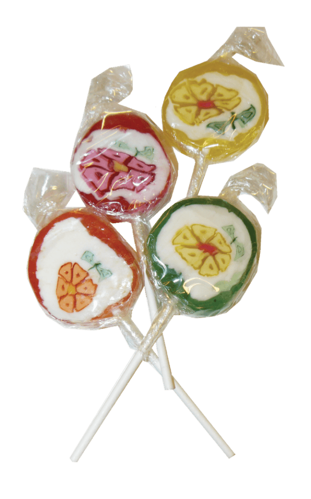 150 Sucette ronde MIEL et FRUITS