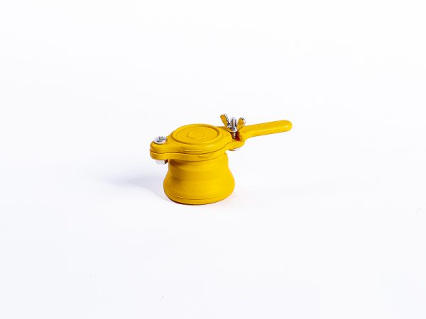 Robinet à clapet en plastique [40/49 jaune avec manchon et joint] APISTORE