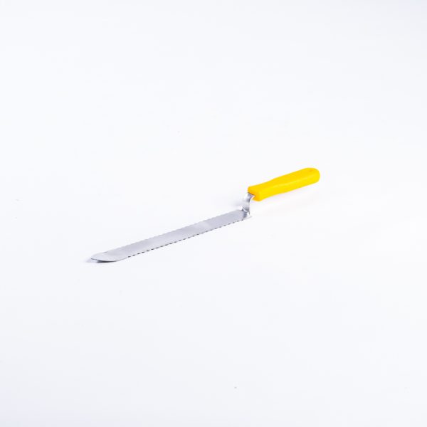 Couteau à désoperculer [en inox, lame dent 27cm et manche plastique] APISTORE