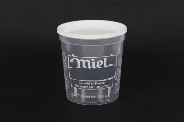 Pot en plastique Nicot [transparent 1kg, le sachet de 25] APISTORE