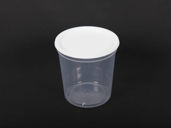 Pot plastique nicot transparent sans impression 1kg, le sachet de 25