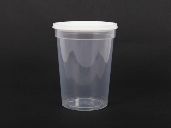 Pot plastique nicot transparent sans impression 500g, le sachet de 25