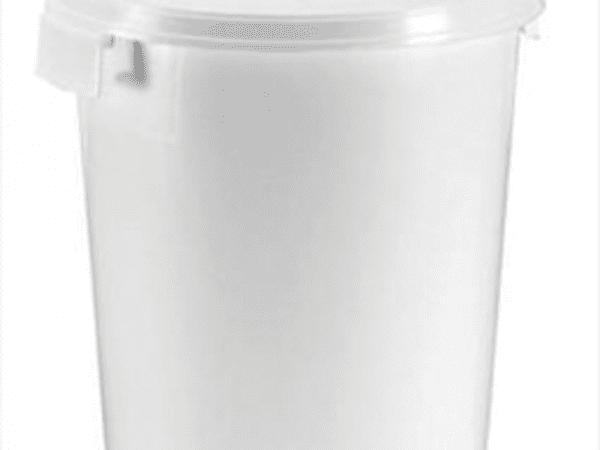 Seau plastique blanc [60L avec 2 poignées] APISTORE