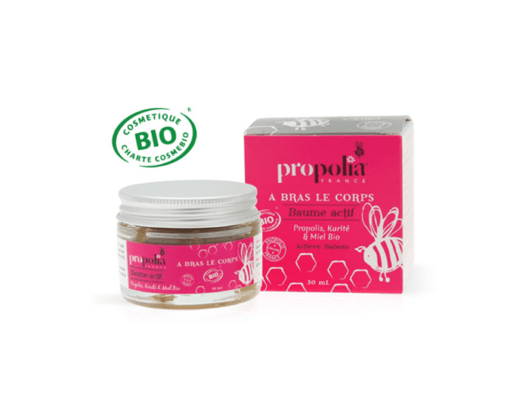 Baume actif BIO propolis, karité, miel, Propolia, l'unité