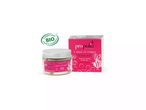 Baume actif BIO propolis, karité, miel