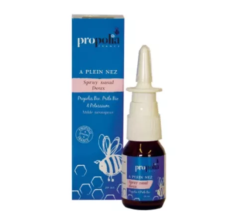 Spray nasal doux, propolis, thym, prêle