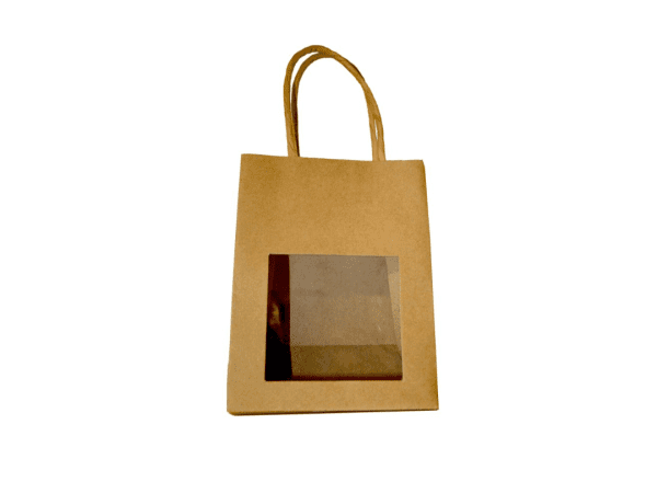 Mini sac kraft avec fenêtre