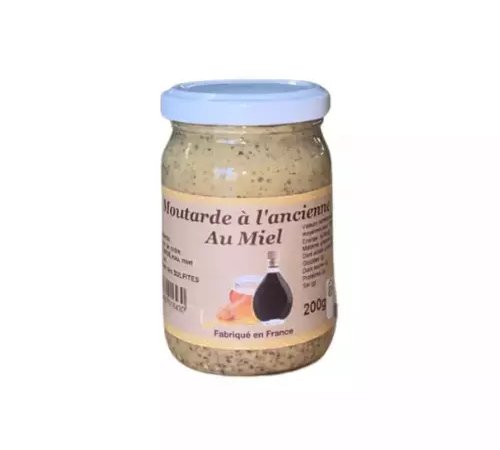 Moutarde à l'ancienne au miel 200gr