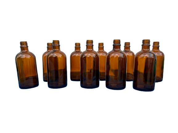 Flacon propolis verre ambré [100 ml, TO18, pack de 10]