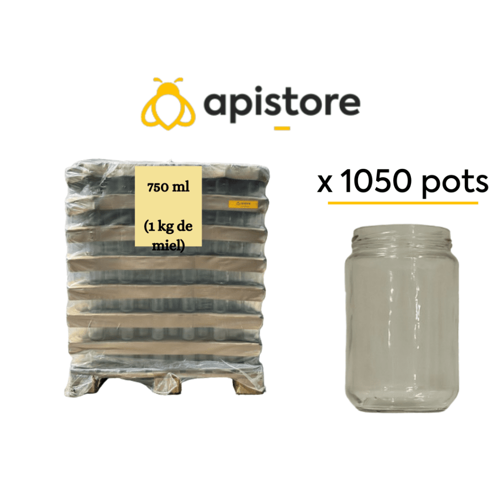 Palette pots en verre [1kg (750ml), TO82]