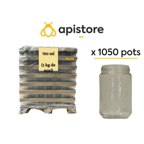 Palette pots en verre [1kg (750ml), TO82]