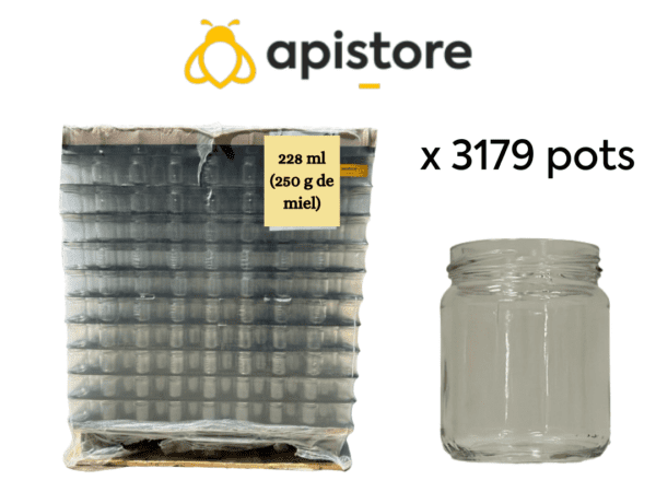 Palette pots en verre [250g (228ml), TO63]