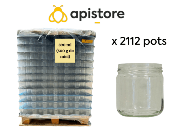 Palette pots en verre [500g (390ml), TO82]