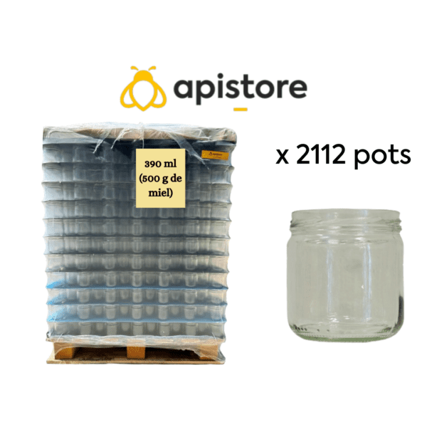 Palette pots en verre [500g (390ml), TO82]