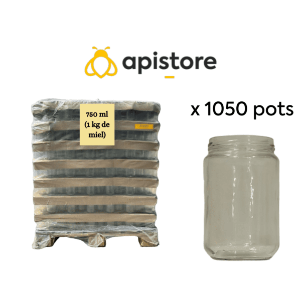 Palette pots en verre [1kg (750ml), TO82]