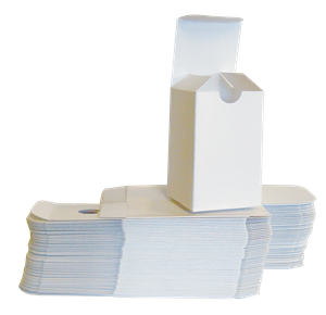 Boite blanche en carton pour la gelée royale, à l'unité