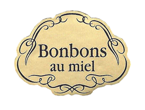 Etiquette "bonbon au miel" le rouleau de 1000
