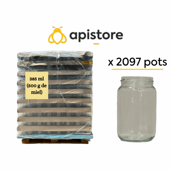 Palette pots en verre 500g (385ml)
