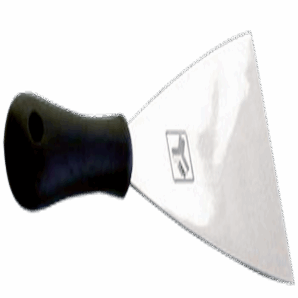 Spatule modèle large en inox avec manche en plastique