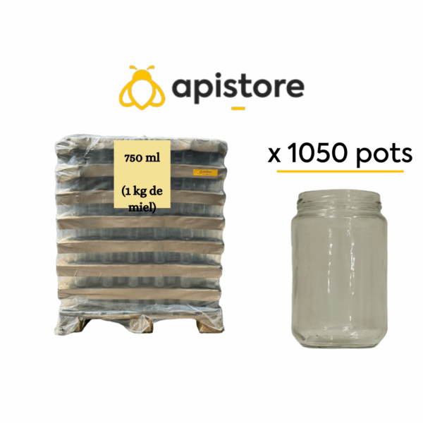 Palette pots en verre 1kg (750ml), TO82