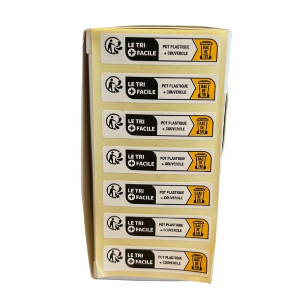 Etiquette "Info tri" pour pots plastiques la boîte de 1000