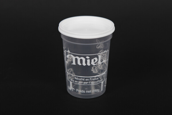 Pot en plastique Nicot transparent 250g, le carton de 300