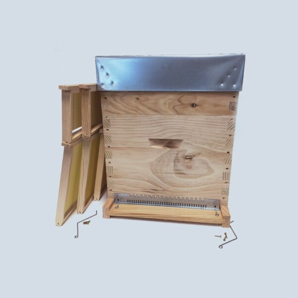 Ruche Dadant 10 avec hausse et cadres droits cirés