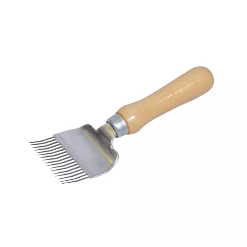 Herse à désoperculer avec manche en bois courbée