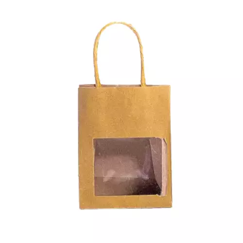 Mini sac kraft avec fenêtre