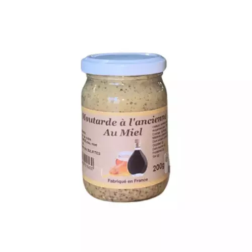 Moutarde à l’ancienne au miel 180g
