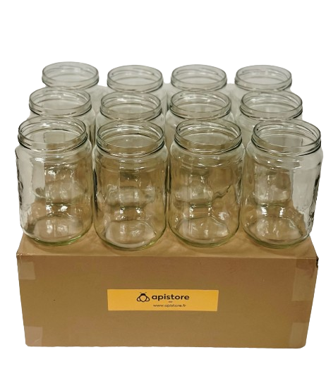 Pot en verre 500g (385 ml), TO63, pack de 12 Pot en verre 500g (385 ml), TO63, pack de 12 – Image 2