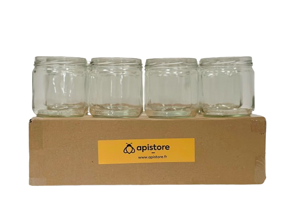 Pot en verre 500g (390ml), TO82, pack de 12