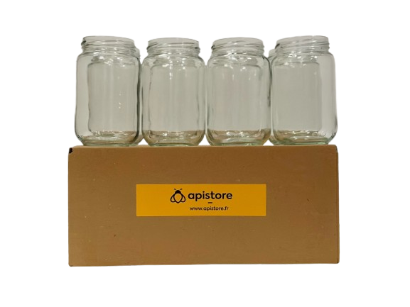 Pot en verre 1kg (750ml), TO82, pack de 12