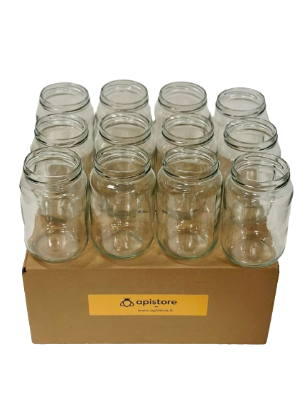 Pot en verre 1kg (750ml), TO82, pack de 12 Pot en verre 1kg (750ml), TO82, pack de 12 – Image 2