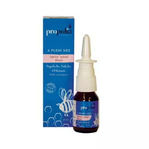 Spray nasal doux, propolis, thym, prêle