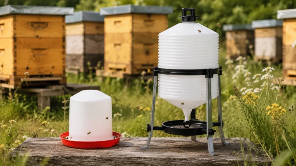 Comment donner à boire aux abeilles ? Deux abreuvoirs pour abeilles selon la taille du rucher